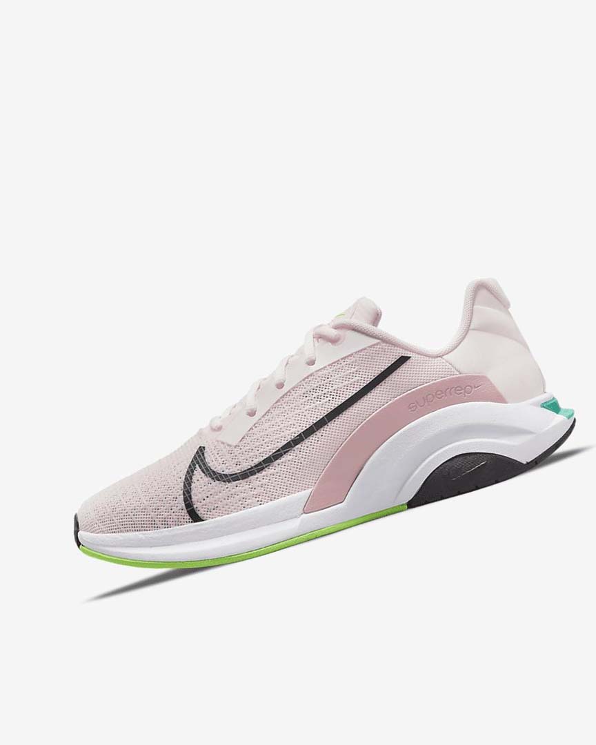 Light Pink / Pink / Green / Black Nike ZoomX SuperRep Surge Women\'s Running Shoes | CA_3145