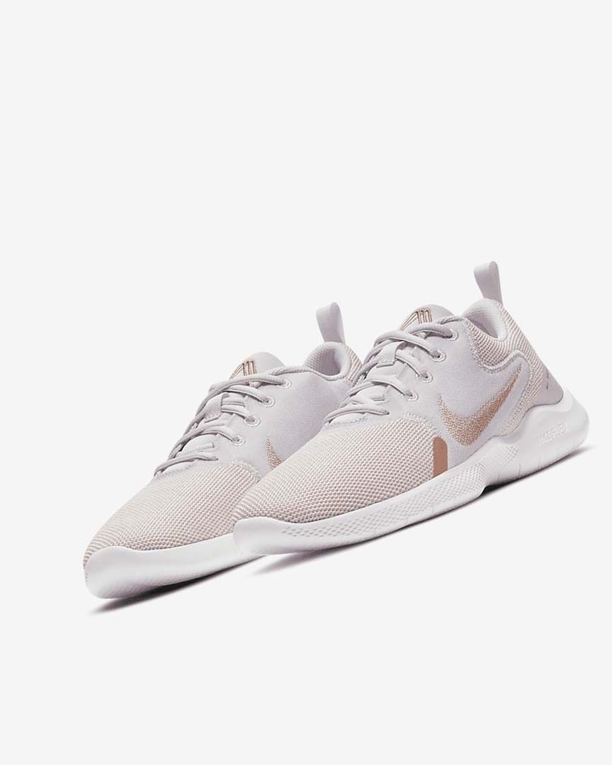 Light Purple / White / Metal Red Brown Nike Flex Experience Run 10 Women's Running Shoes | CA_4548