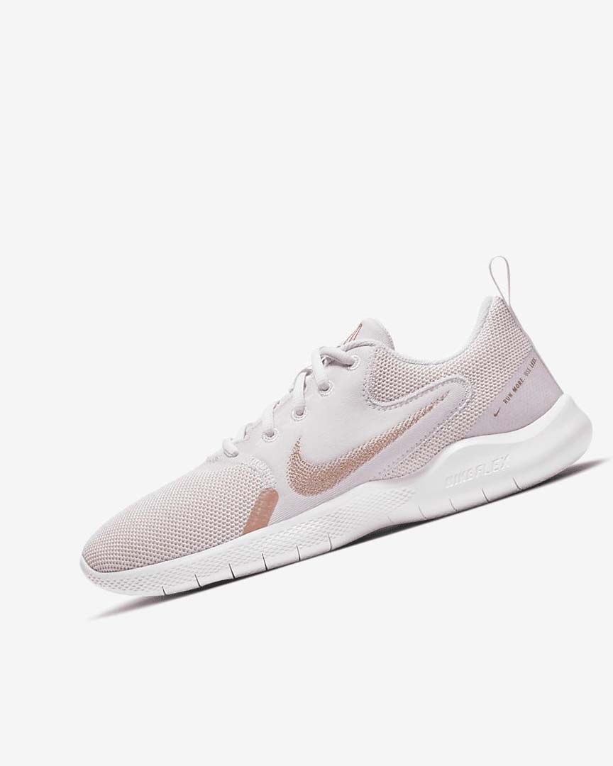 Light Purple / White / Metal Red Brown Nike Flex Experience Run 10 Women\'s Running Shoes | CA_4548