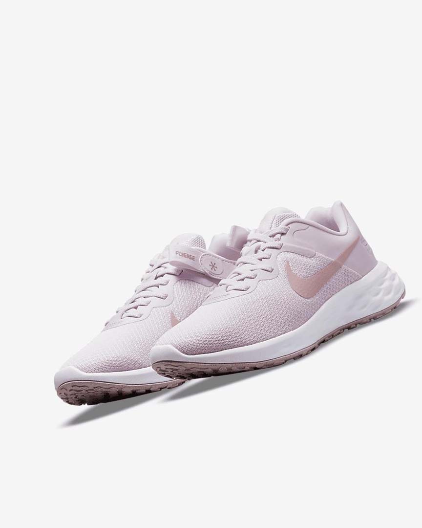 Light Purple / White Nike Revolution 6 FlyEase Next Nature Women's Running Shoes | CA_5297