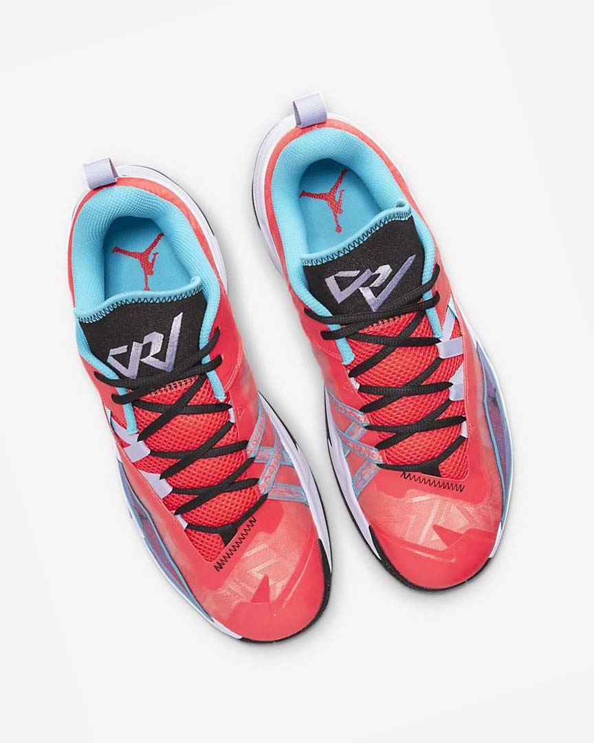 Light Red / Blue / Purple / Black Nike Jordan One Take 3 Men's Basketball Shoes | CA_2895