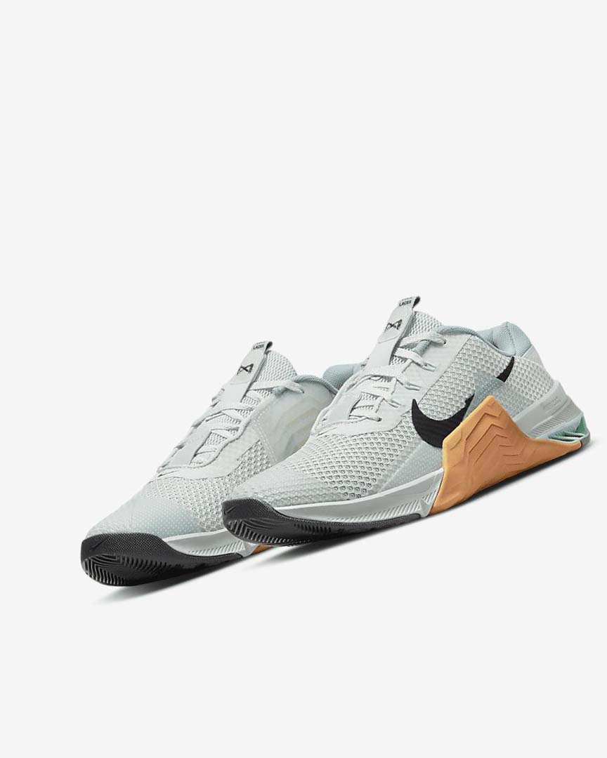 Light Silver / Olive / Black Nike Metcon 7 Women's Training Shoes | CA_3197
