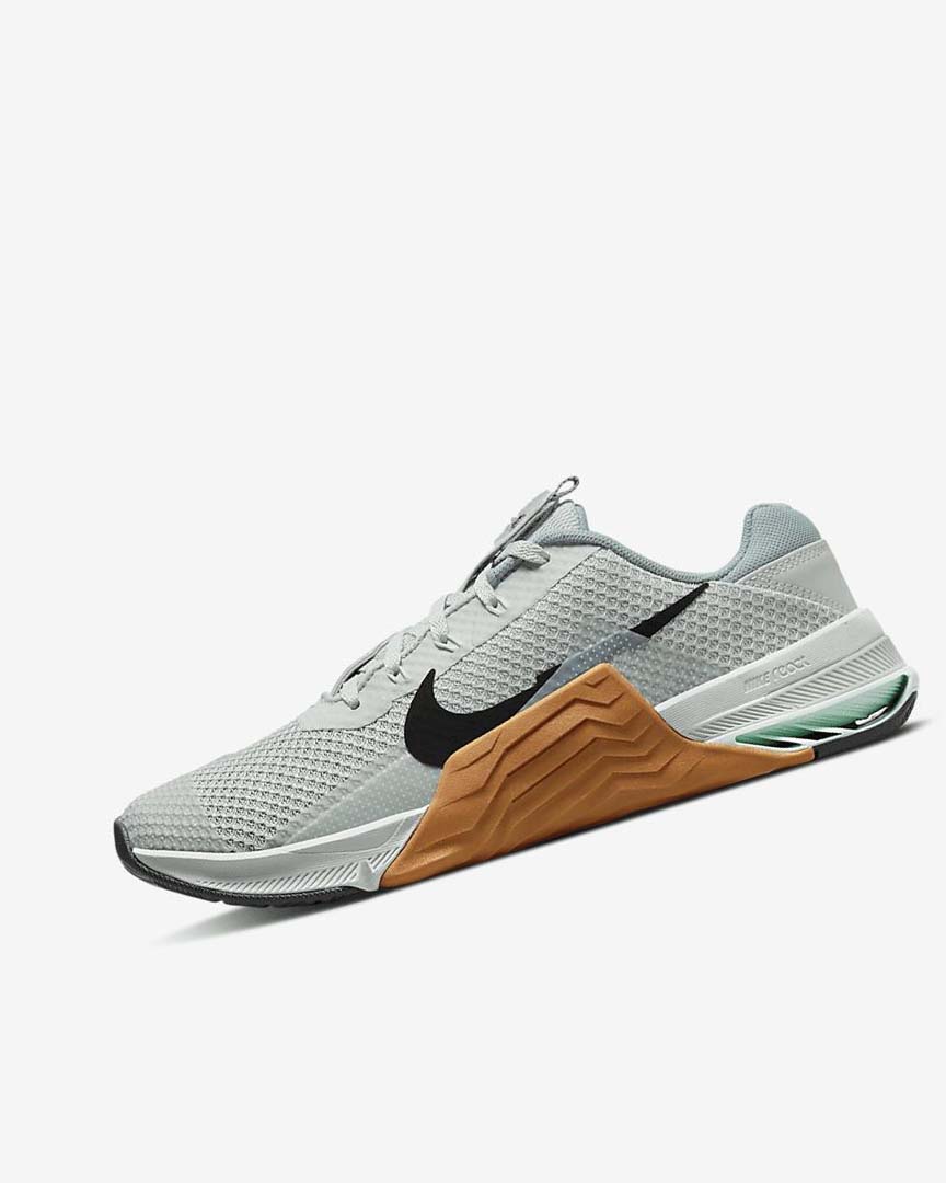 Light Silver / Olive / Black Nike Metcon 7 Women\'s Training Shoes | CA_3197