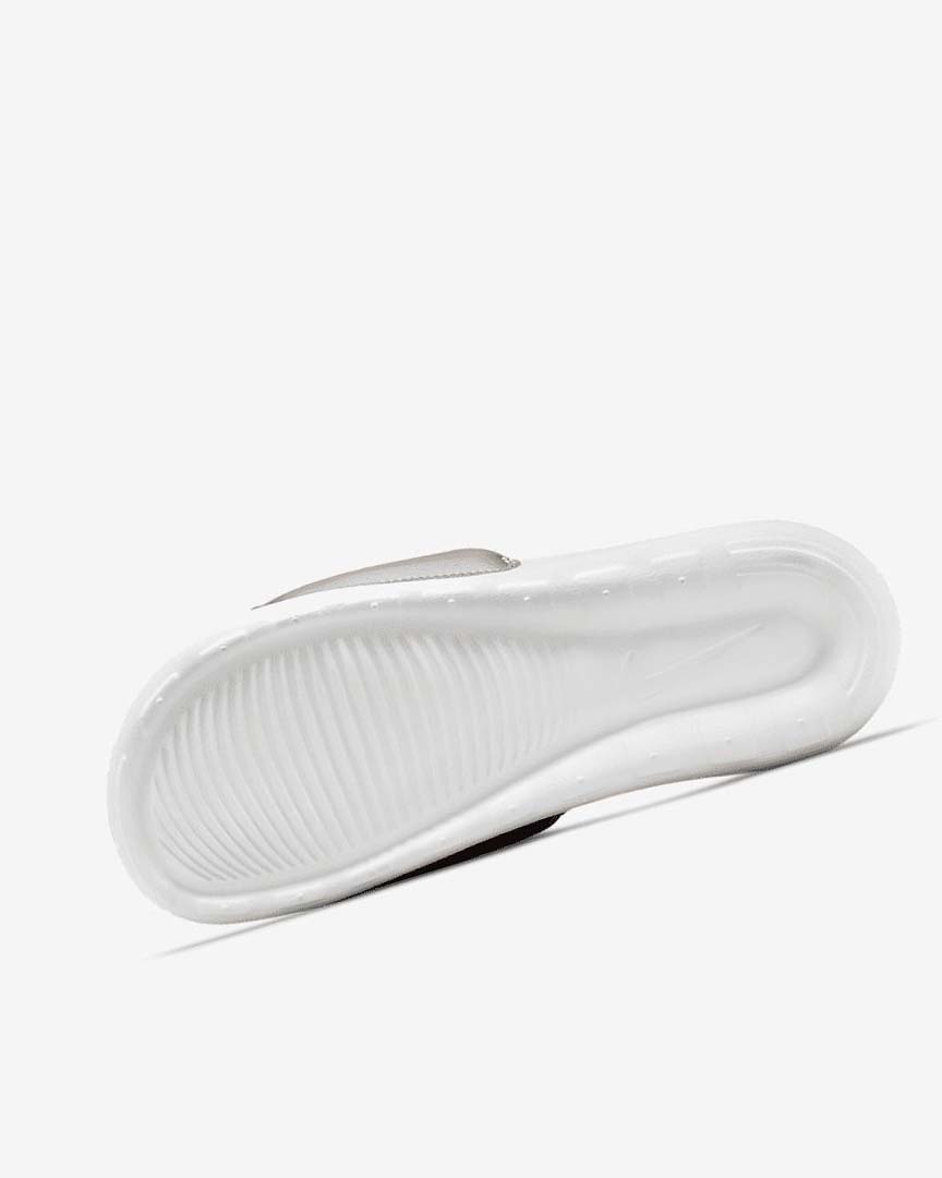Metal Red Brown / White / White Nike Victori One Women's Slides | CA_2665