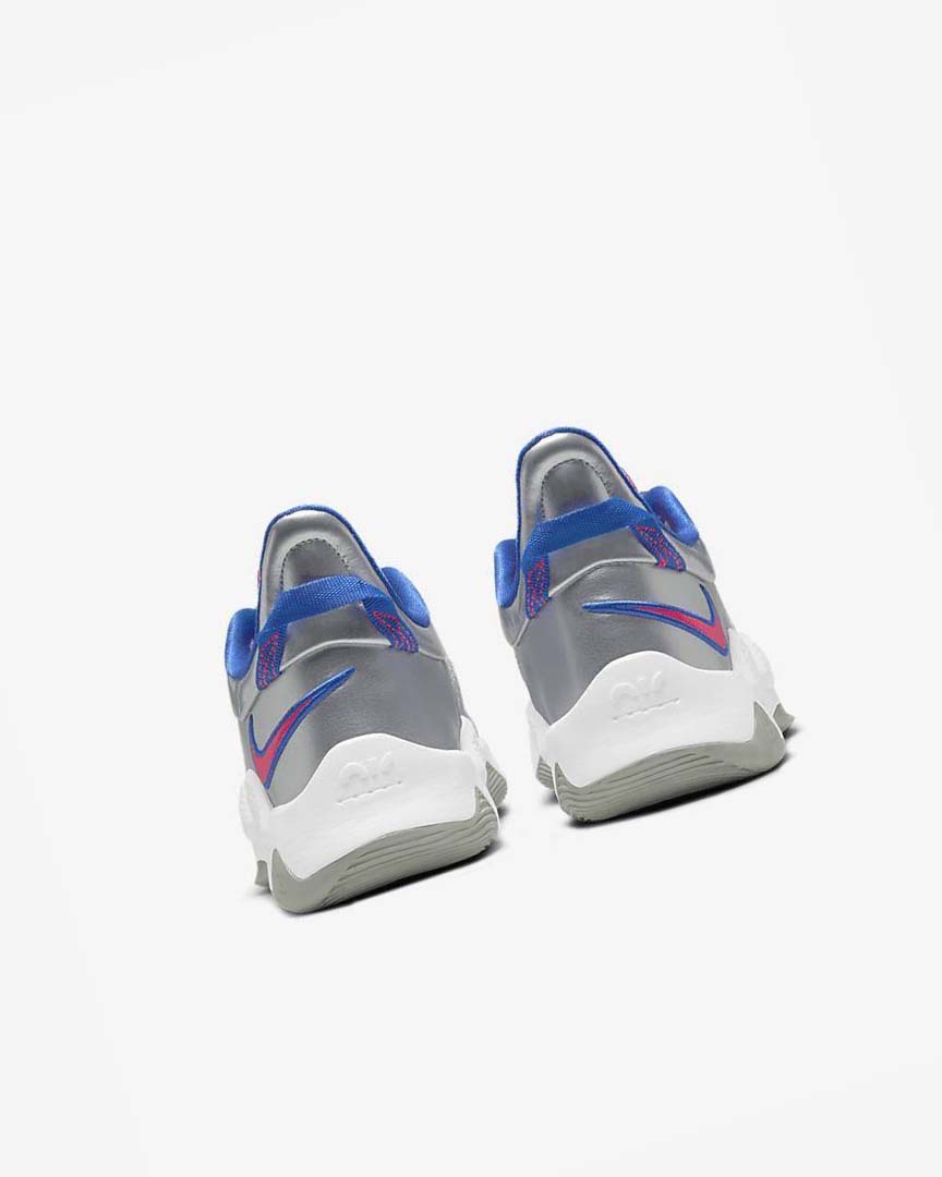 Metal Silver / Royal / Red Nike PG 5 Men's Basketball Shoes | CA_4860