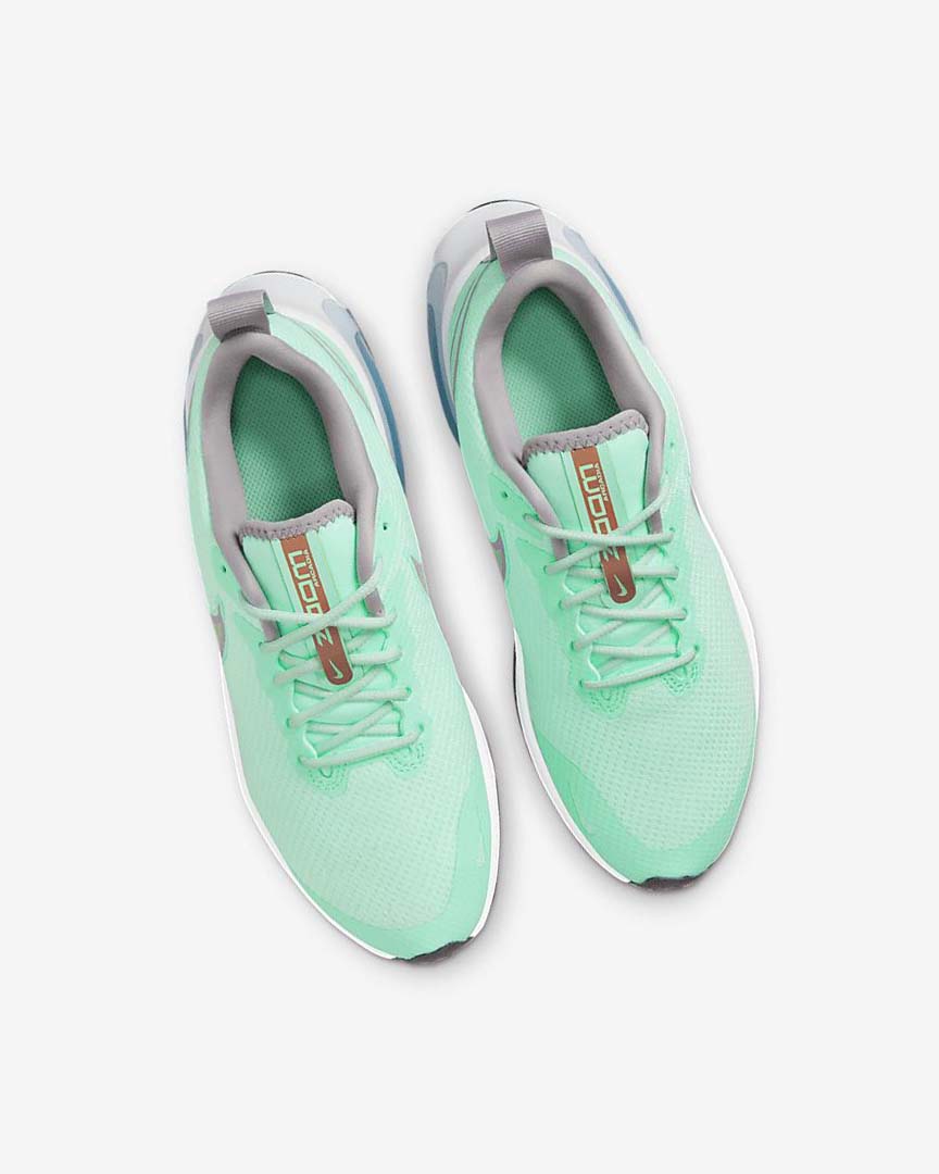 Mint / Grey / Metal Red Brown Nike Air Zoom Arcadia Girls' Running Shoes | CA_4982