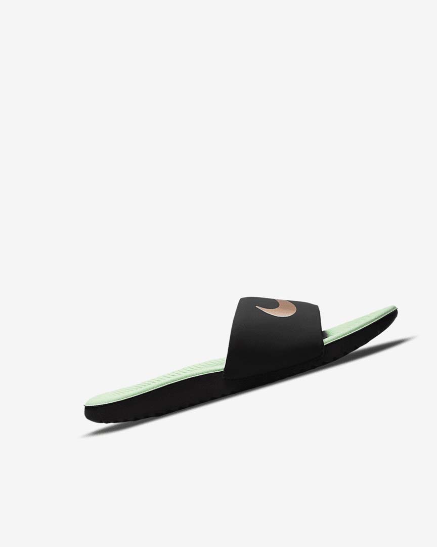 Mint / Metal Red Brown Nike Kawa Girls' Slides | CA_3288