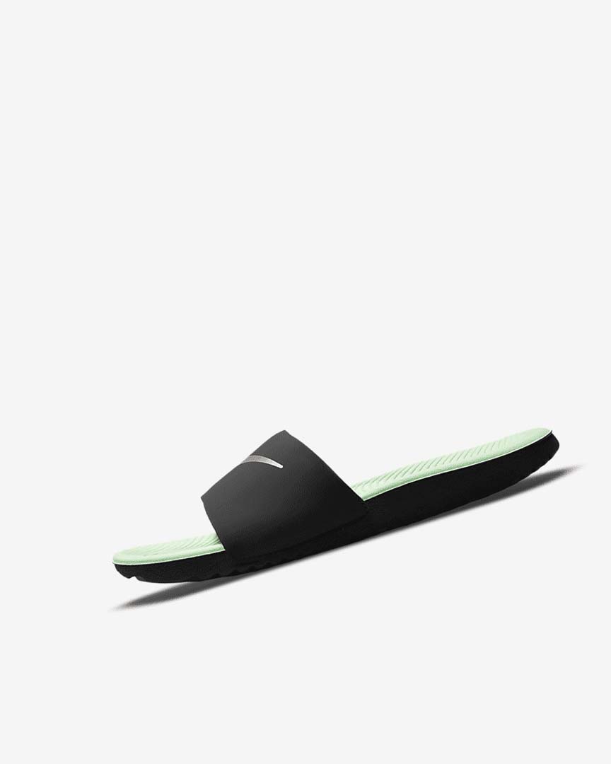 Mint / Metal Red Brown Nike Kawa Girls\' Slides | CA_3288