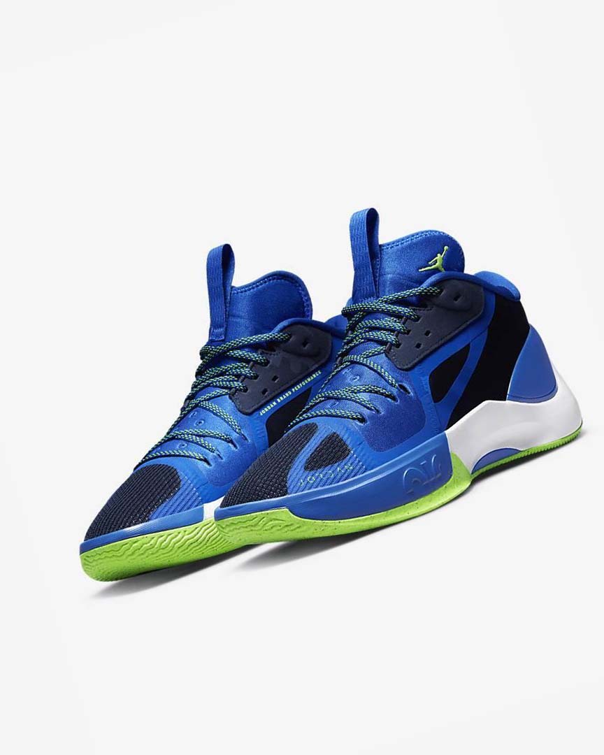 Navy / Blue / White / Green Nike Jordan Zoom Separate Men's Basketball Shoes | CA_4945
