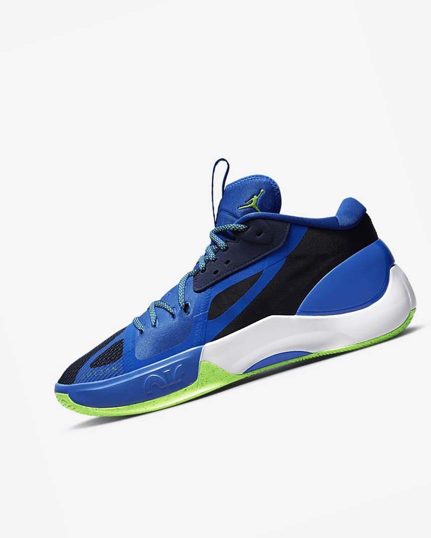 Navy / Blue / White / Green Nike Jordan Zoom Separate Men\'s Basketball Shoes | CA_4945