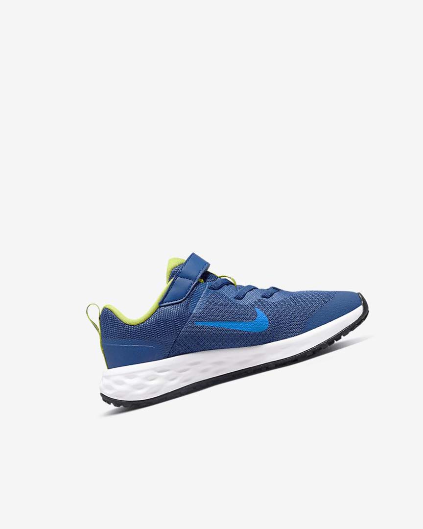 Navy / Green / Blue Nike Revolution 6 Boys' Running Shoes | CA_5506