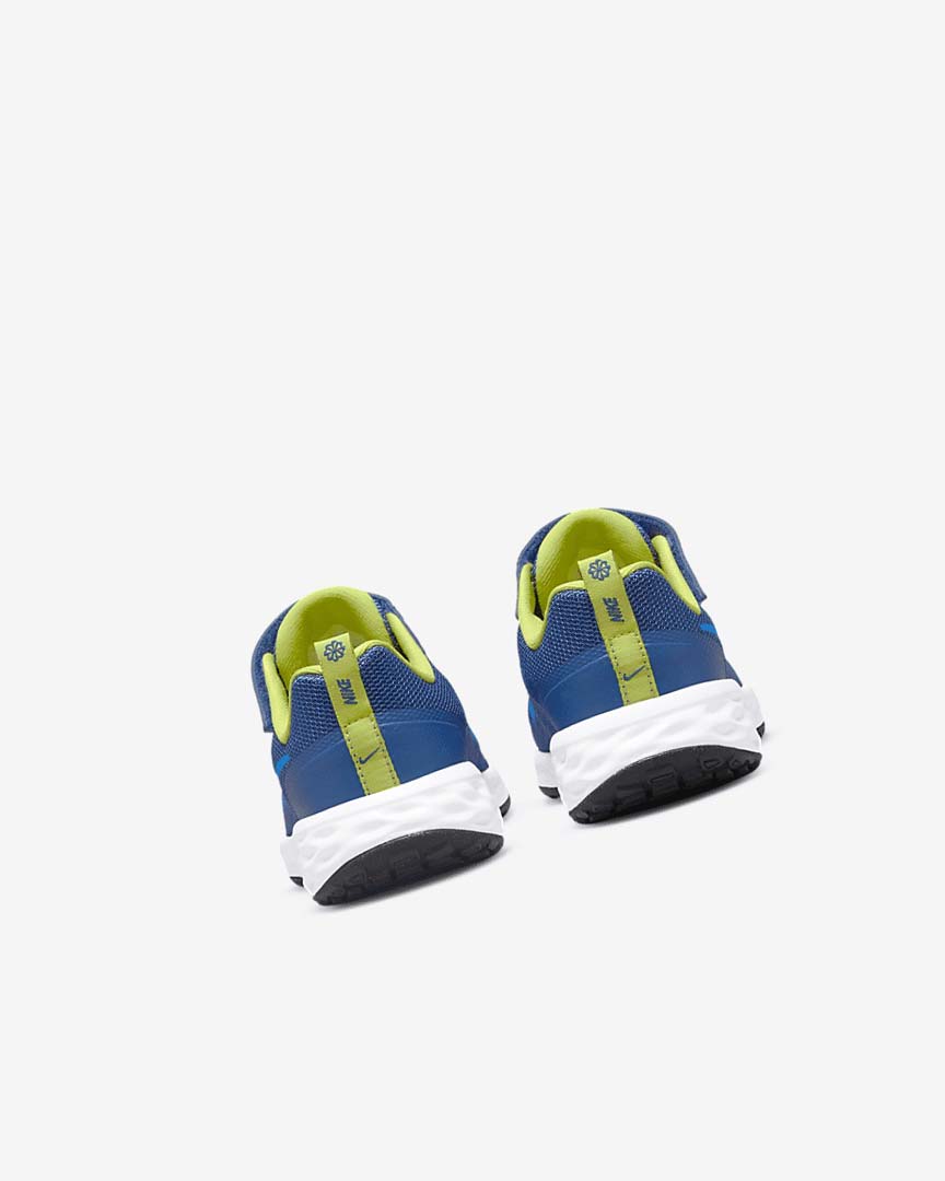 Navy / Green / Blue Nike Revolution 6 Girls' Running Shoes | CA_5348
