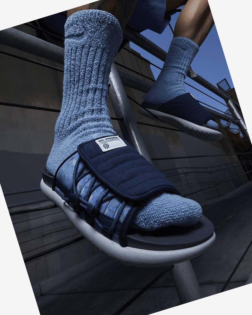 Navy / Grey / Dark Grey / Navy Nike Asuna 2 Next Nature Men's Slides | CA_2629