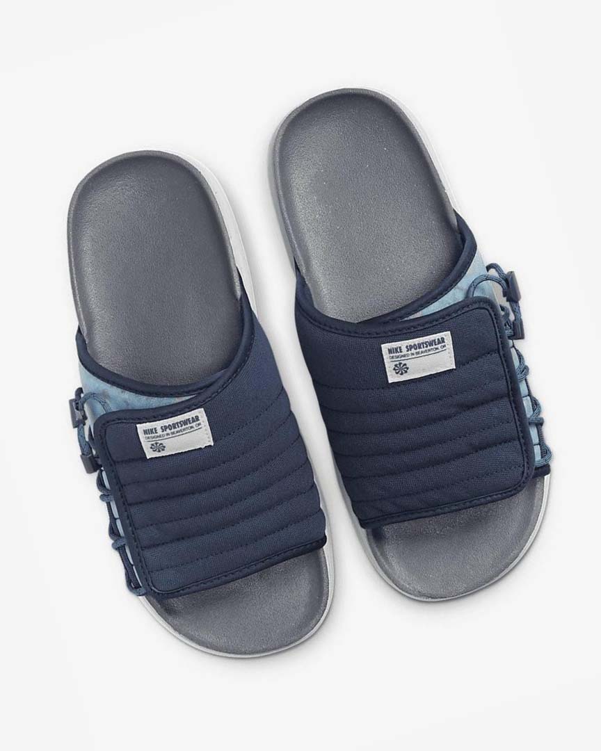 Navy / Grey / Dark Grey / Navy Nike Asuna 2 Next Nature Men's Slides | CA_2629