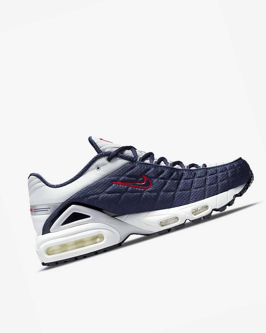 Navy / Platinum / White / Red Nike Air Max Tailwind V SP Men's Casual Shoes | CA_5298