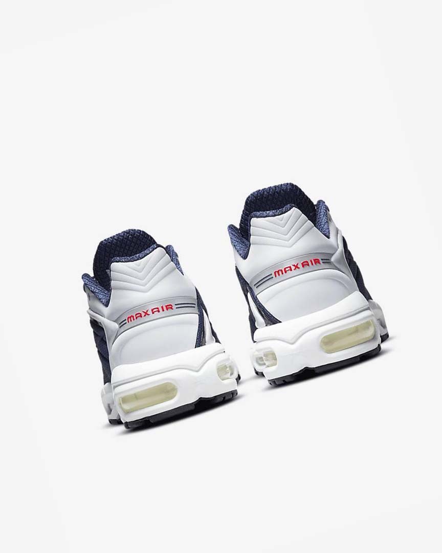 Navy / Platinum / White / Red Nike Air Max Tailwind V SP Men's Casual Shoes | CA_5298