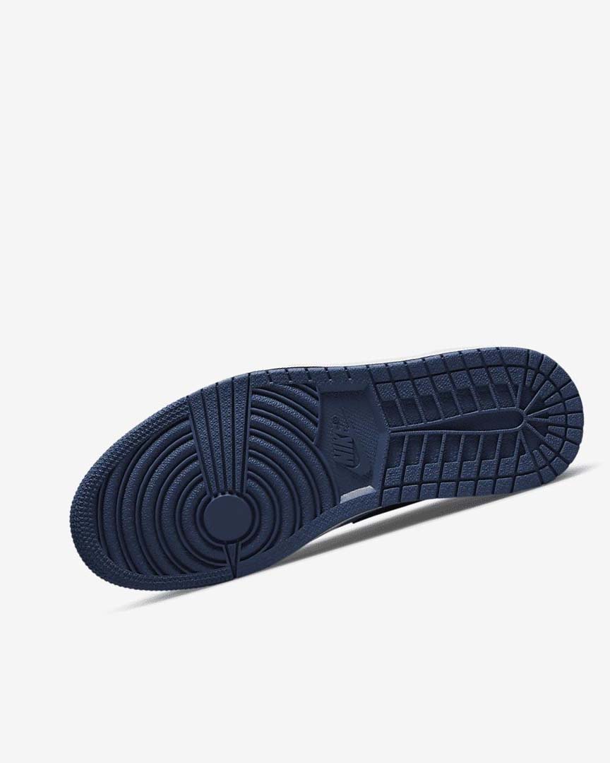 Navy / White Nike Air Jordan 1 Low Men's Sneakers | CA_4825