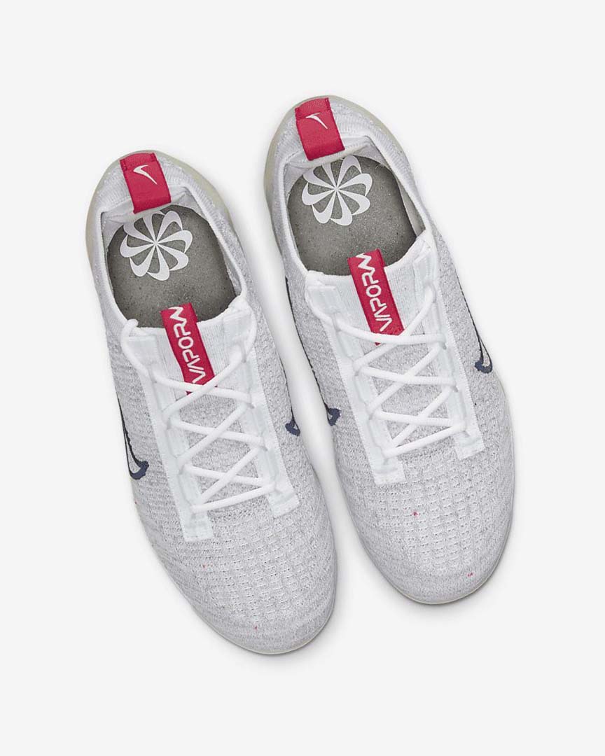 Navy / White Nike Air VaporMax 2021 Flyknit Women's Sneakers | CA_3089