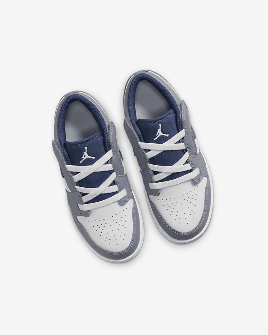 Navy / White Nike Jordan 1 Low Alt Boys' Shoes | CA_3167