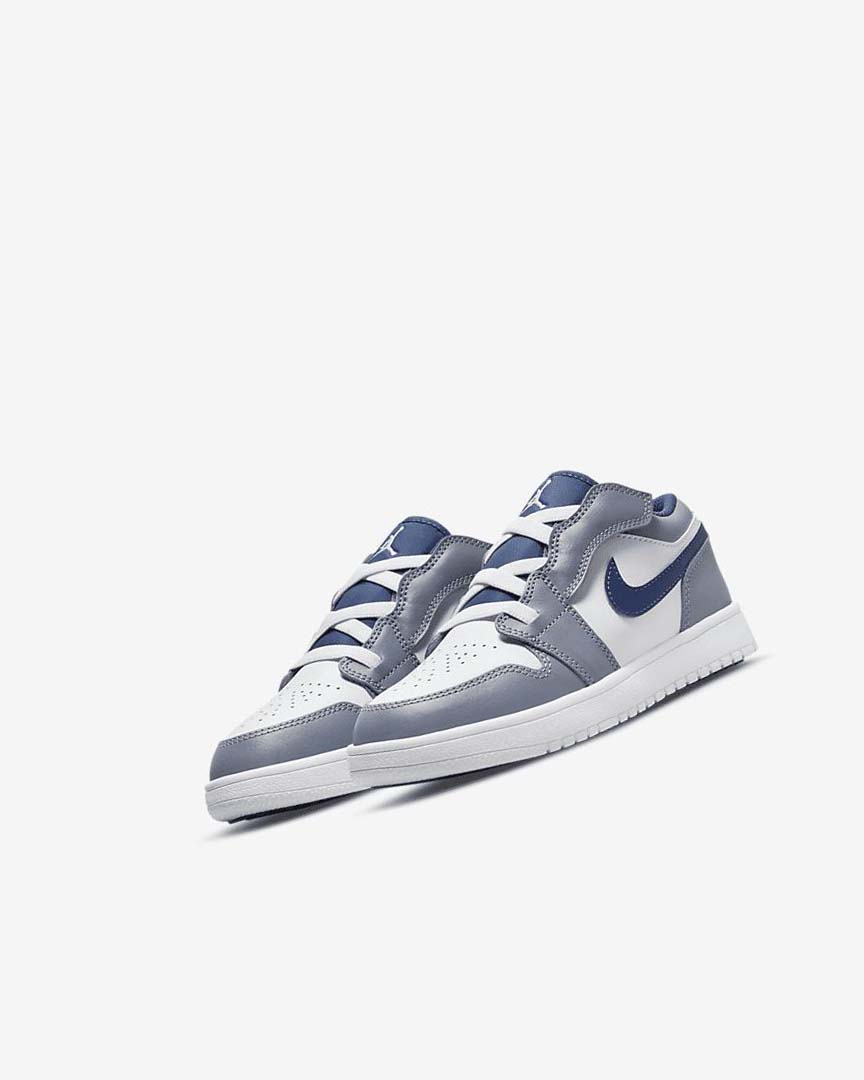Navy / White Nike Jordan 1 Low Alt Boys' Shoes | CA_3167