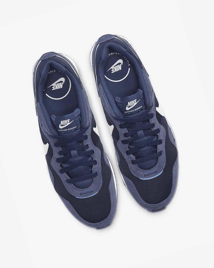 Navy / White Nike Venture Runner Men's Sneakers | CA_2504