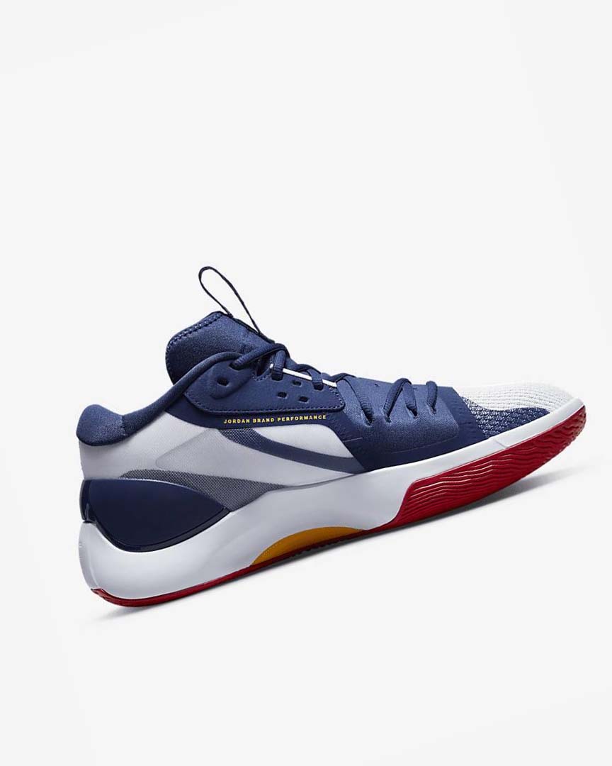 Navy / White / Red / Gold Nike Jordan Zoom Separate Men's Basketball Shoes | CA_5076
