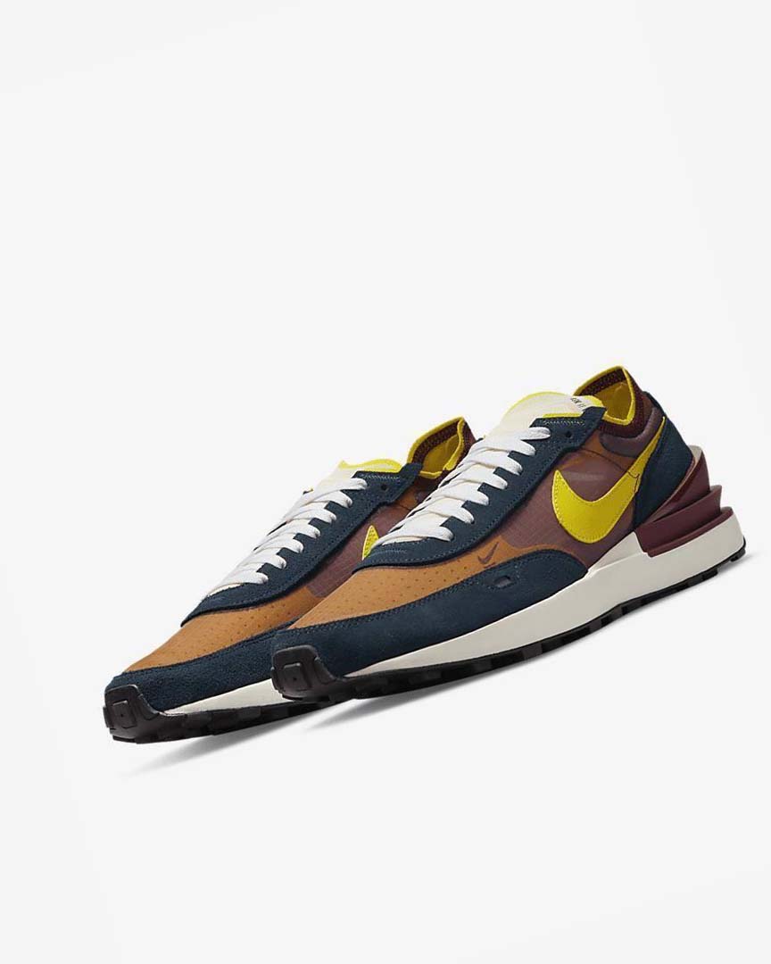 Navy / White / Yellow Nike Waffle One SE Men's Sneakers | CA_4590