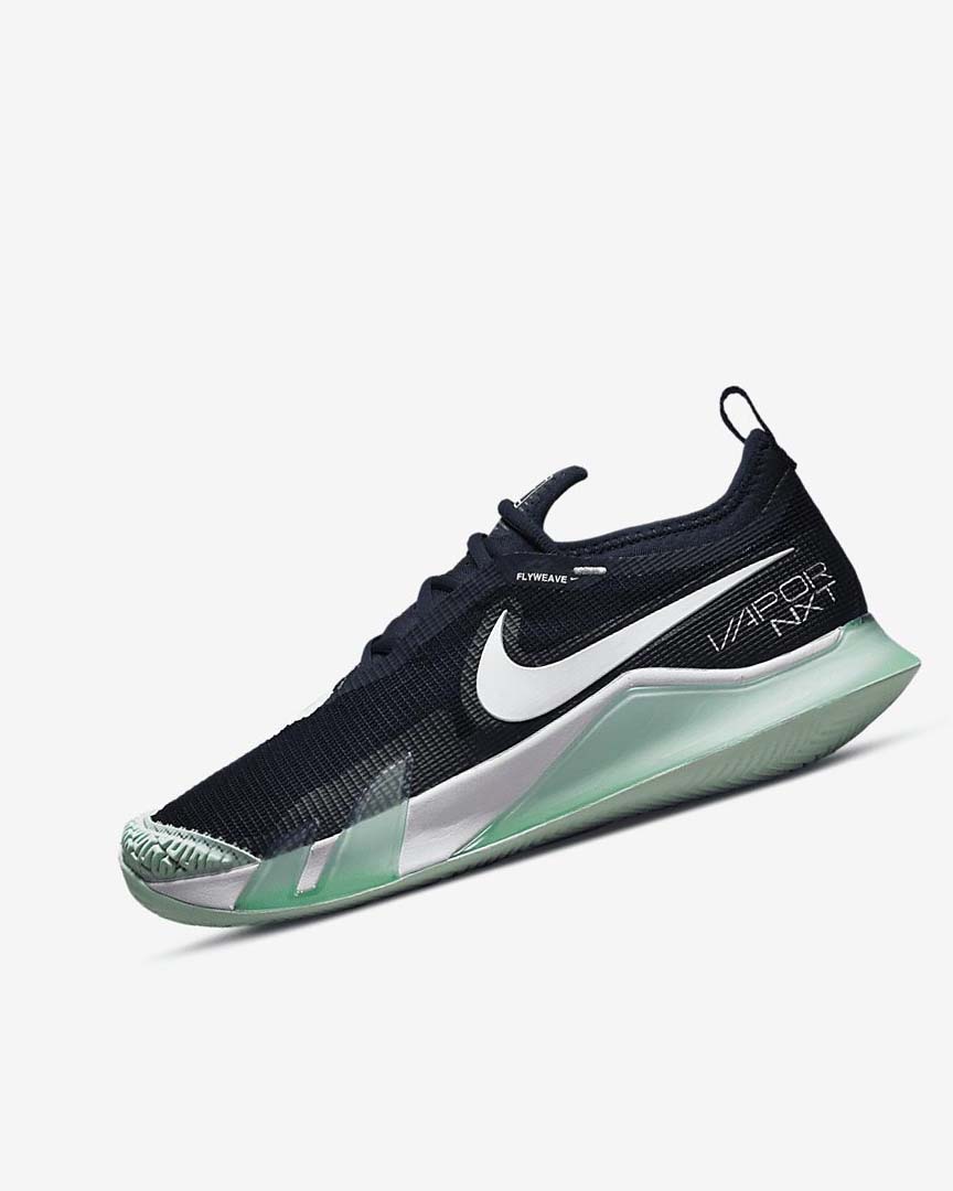 Obsidian / Mint / White Nike Court React Vapor NXT Women\'s Tennis Shoes | CA_3084