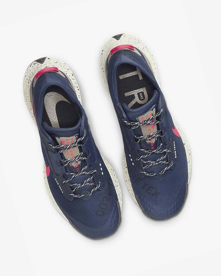 Obsidian / Olive / Red Nike Pegasus Trail 3 GORE-TEX Waterproof Men's Trail Running Shoes | CA_3116
