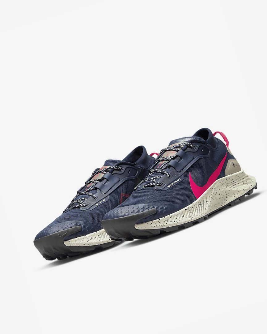 Obsidian / Olive / Red Nike Pegasus Trail 3 GORE-TEX Waterproof Men's Trail Running Shoes | CA_3116