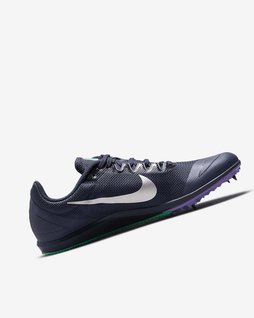 Obsidian / Turquoise / Metal Silver Nike Zoom Rival D 10 Women's Spikes | CA_3034