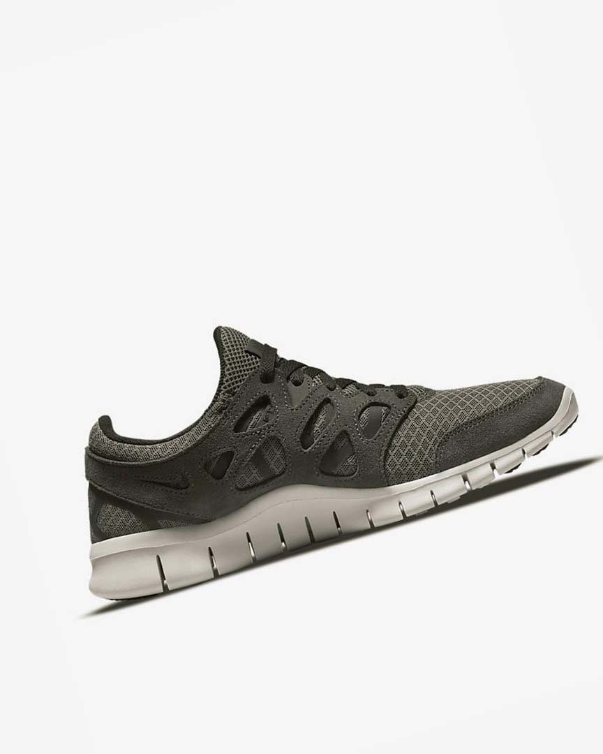 Olive / Black Nike Free Run 2 Men's Running Shoes | CA_1105