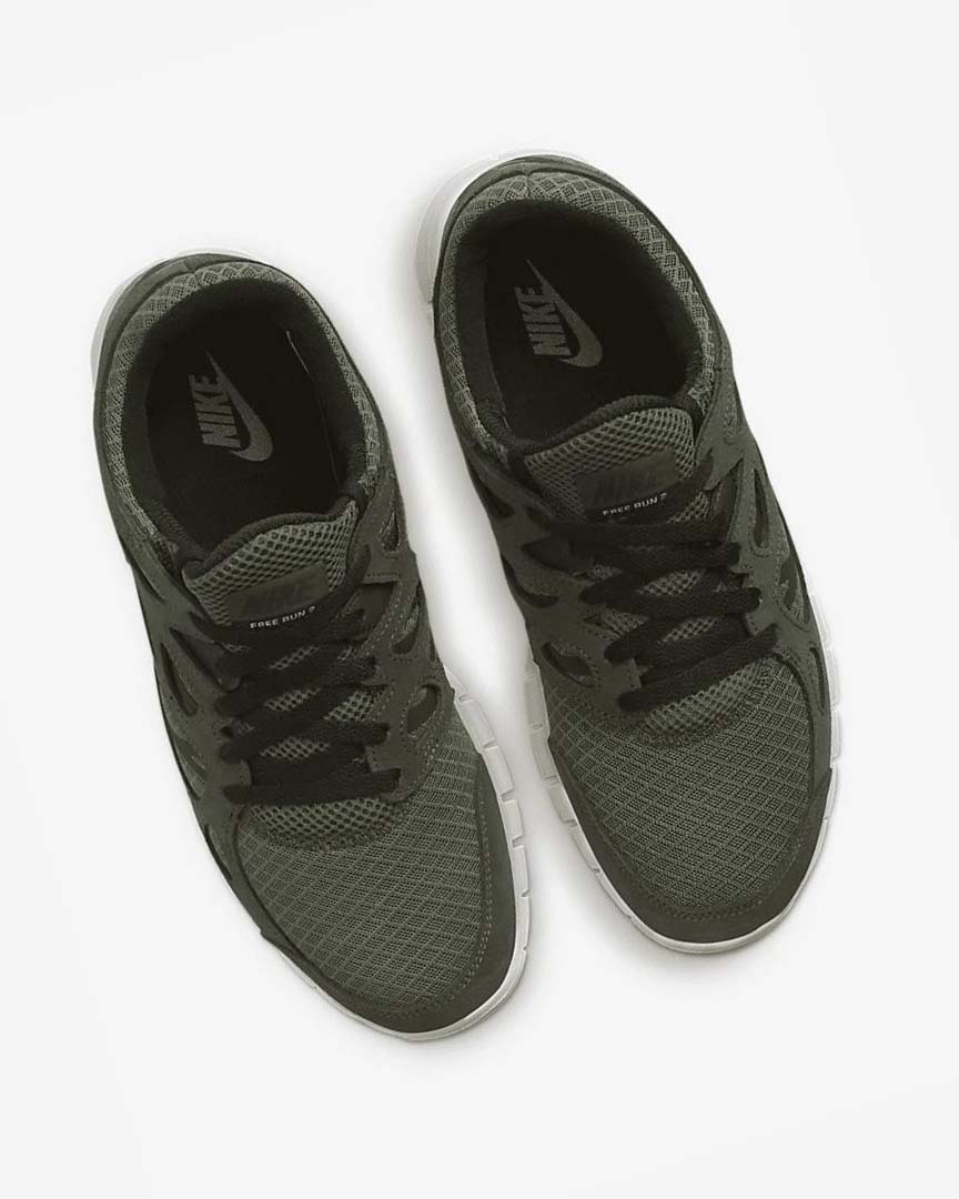 Olive / Black Nike Free Run 2 Men's Running Shoes | CA_1105