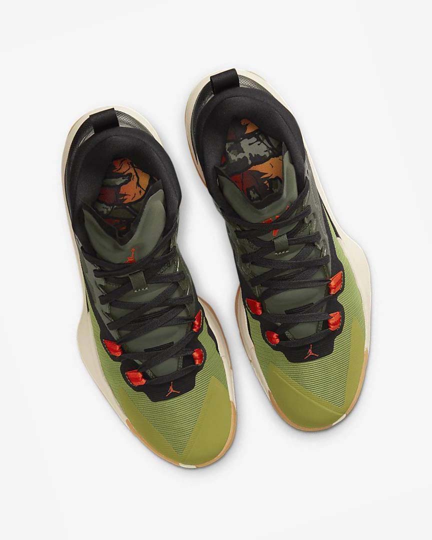 Olive / Black Nike Zion 1 Men's Basketball Shoes | CA_1148