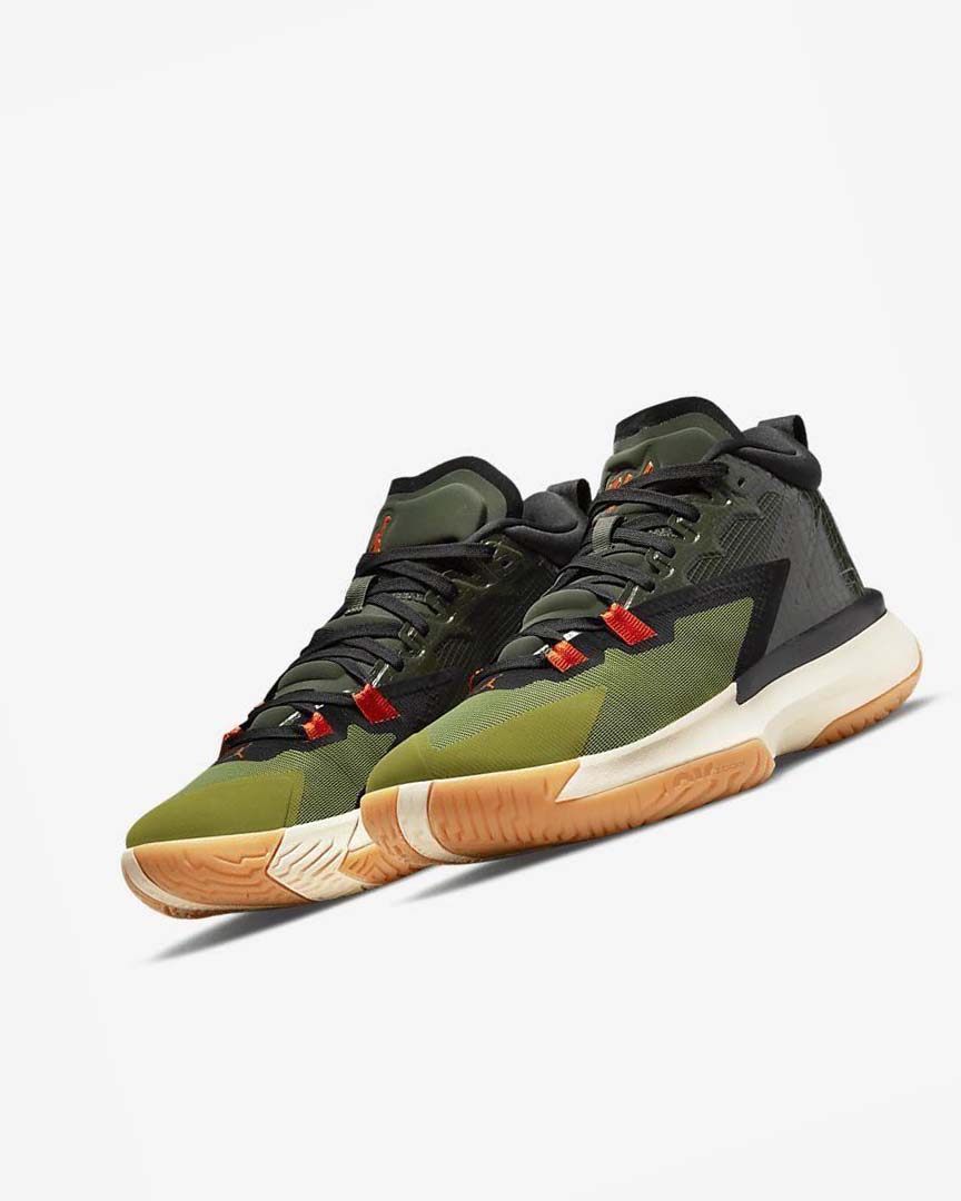 Olive / Black Nike Zion 1 Men's Basketball Shoes | CA_1148