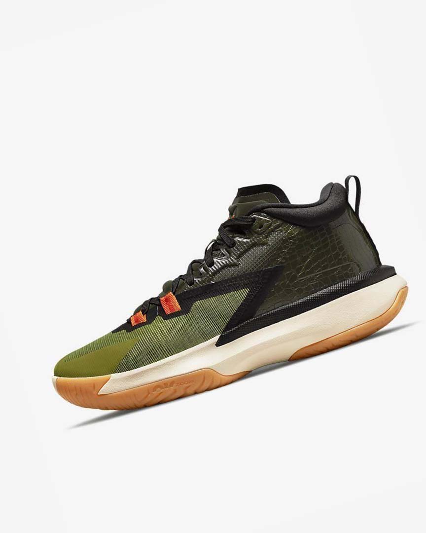 Olive / Black Nike Zion 1 Men\'s Basketball Shoes | CA_1148