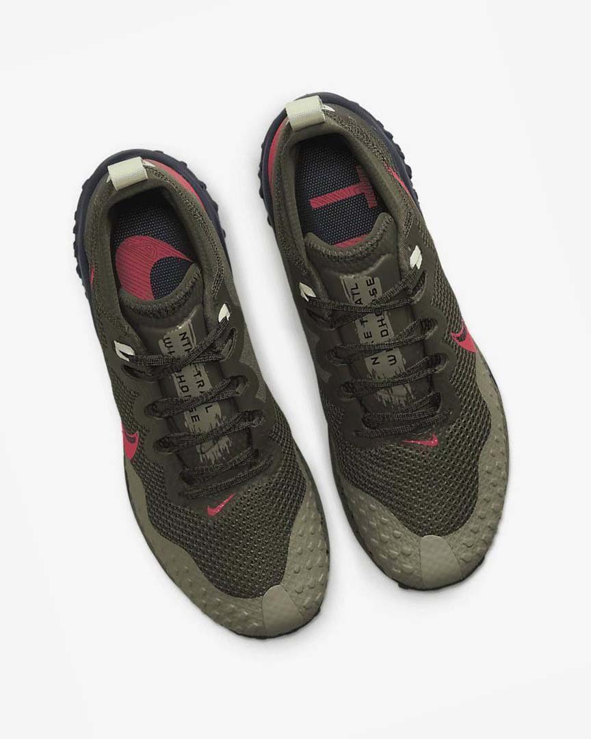 Olive / Red Nike Wildhorse 7 Men's Trail Running Shoes | CA_3082