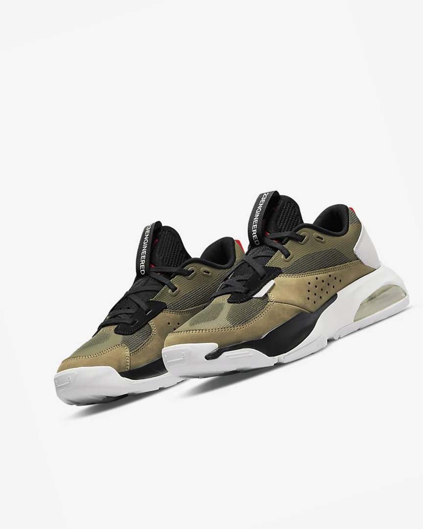 Olive / White / Brown / Red Nike Jordan Air 200E Men's Sneakers | CA_5461