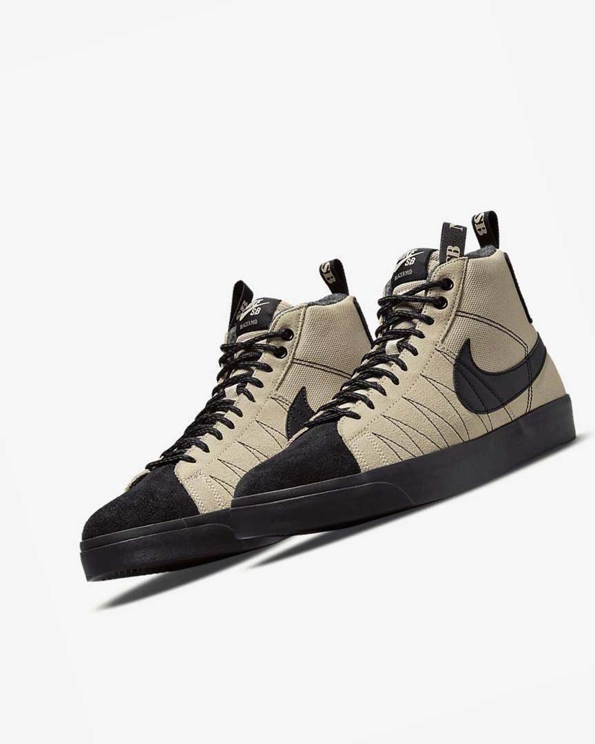 Orange / Black Nike SB Zoom Blazer Mid PRM Men's Skate Shoes | CA_2279