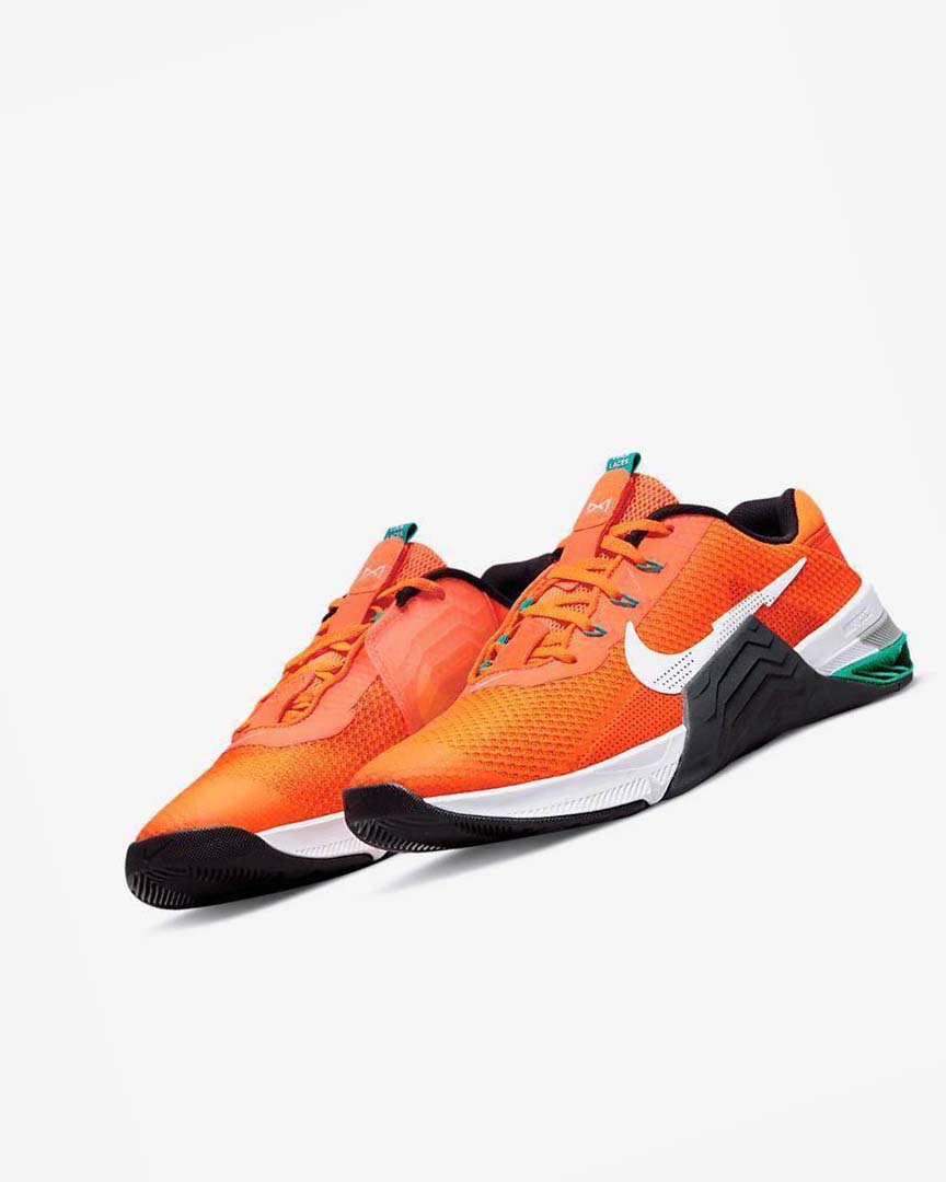 Orange / Dark Grey / Turquoise / White Nike Metcon 7 Men's Training Shoes | CA_5252