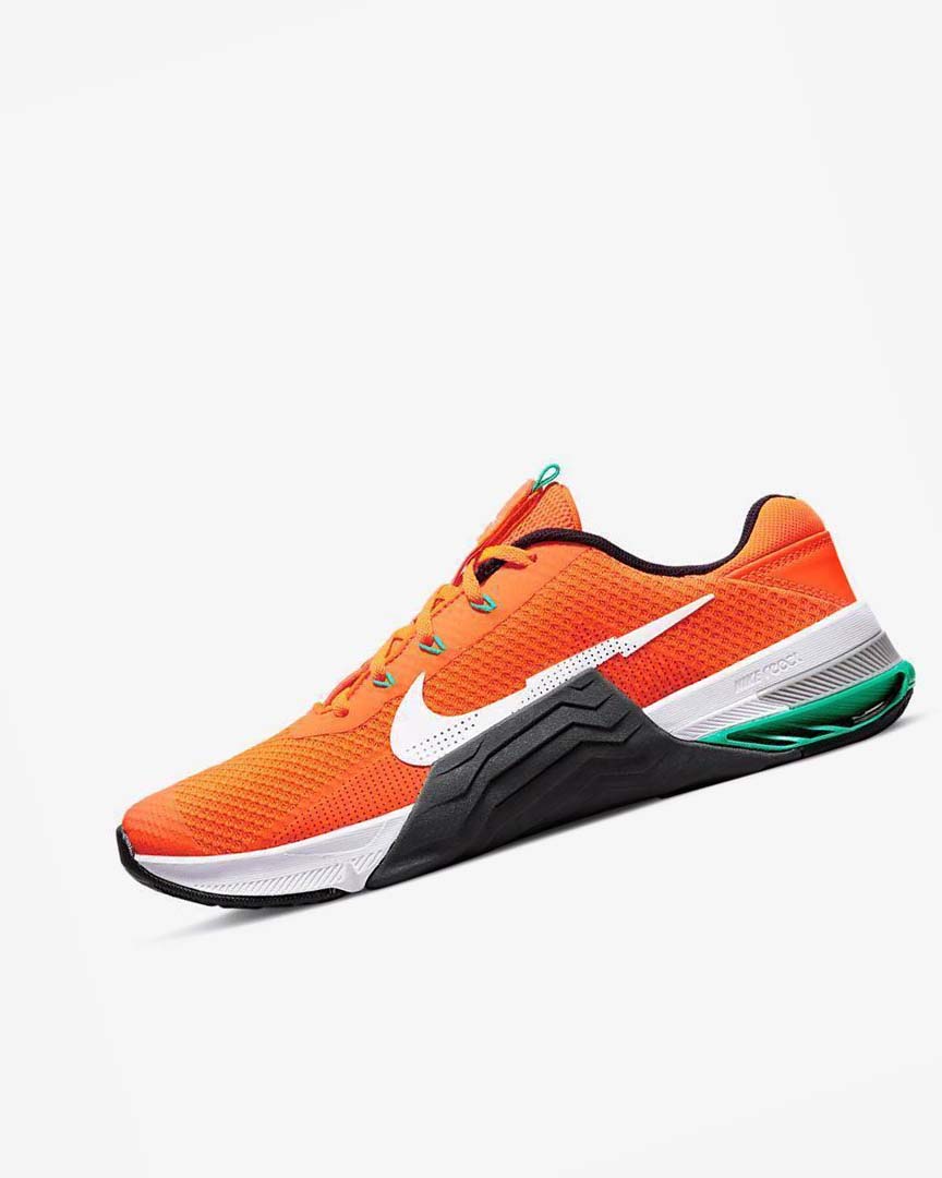Orange / Dark Grey / Turquoise / White Nike Metcon 7 Men\'s Training Shoes | CA_5252