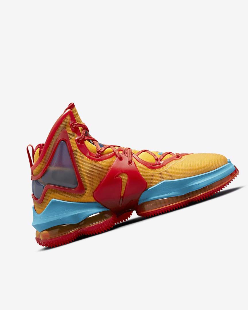 Orange / Gold / Red / Light Blue Nike LeBron 19 Women's Basketball Shoes | CA_5279