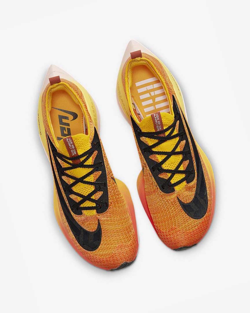 Orange / Orange / Black Nike Air Zoom Alphafly NEXT% Flyknit Ekiden Men's Running Shoes | CA_5043