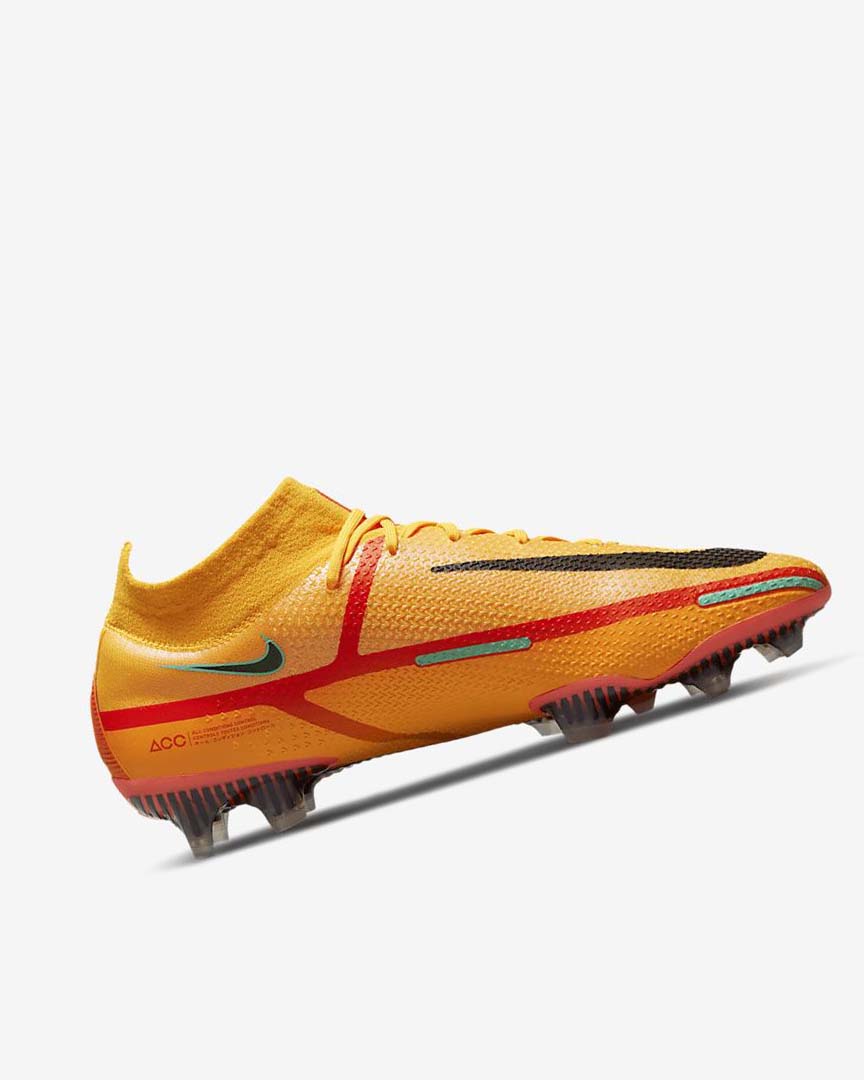 Orange / Orange / Light Red / Black Nike Phantom GT2 Dynamic Fit Elite FG Women's Soccer Cleats | CA_1171