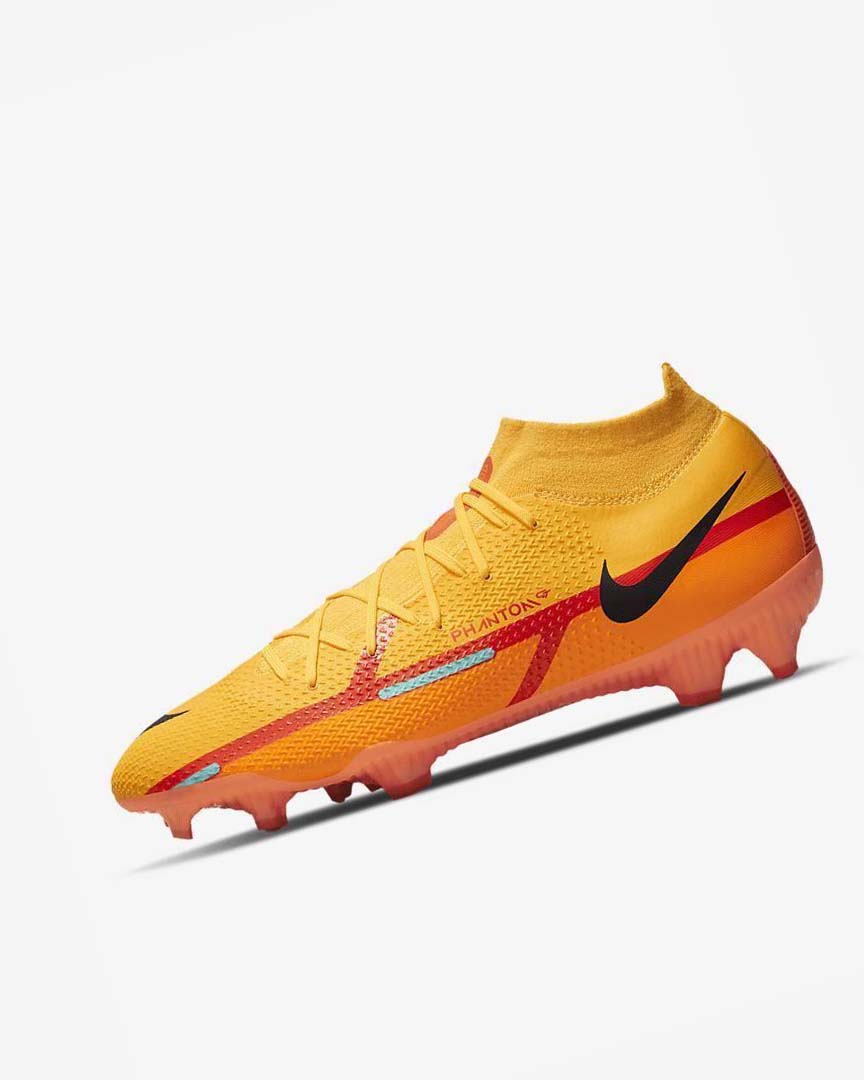 Orange / Orange / Light Red / Black Nike Phantom GT2 Pro Dynamic Fit FG Men\'s Soccer Cleats | CA_2302
