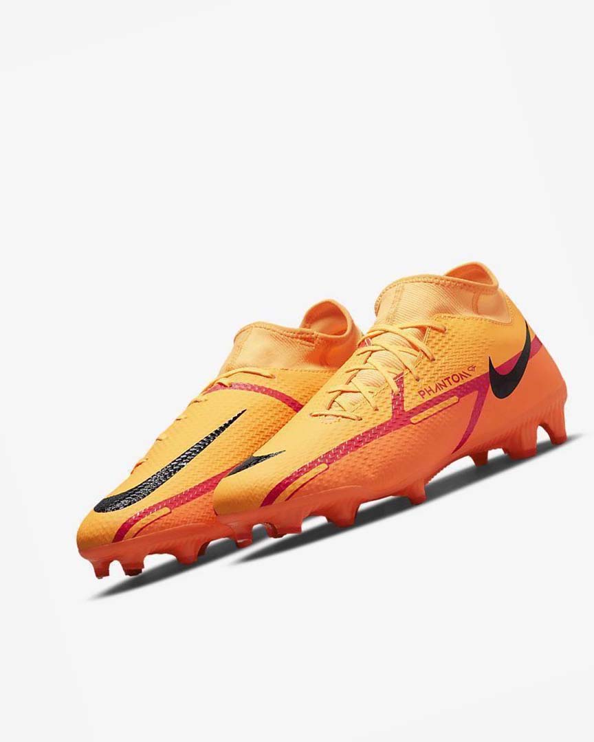 Orange / Orange / Light Red / Black Nike Phantom GT2 Academy Dynamic Fit MG Men's Soccer Cleats | CA_2347