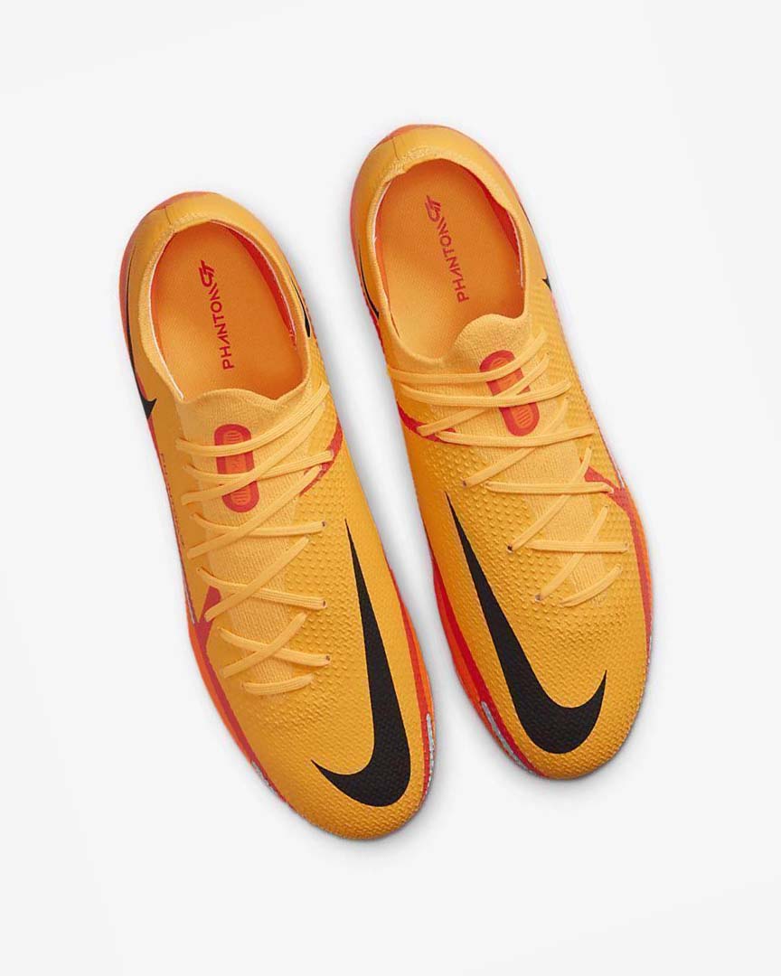 Orange / Orange / Light Red / Black Nike Phantom GT2 Pro FG Men's Soccer Cleats | CA_2444