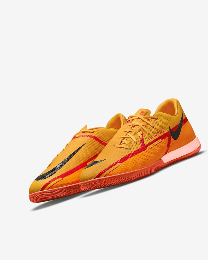 Orange / Orange / Light Red / Black Nike Phantom GT2 Academy IC Women's Soccer Shoes | CA_2733