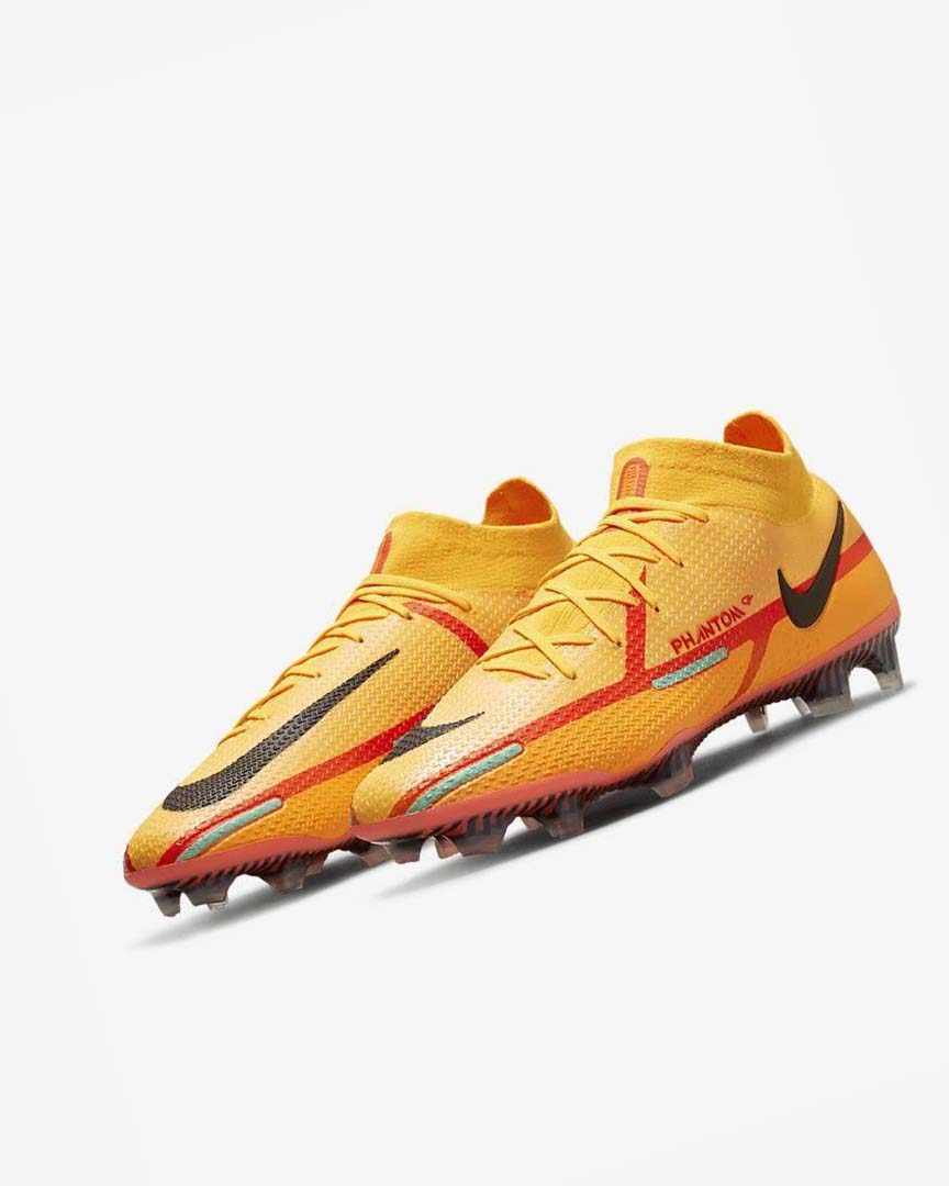 Orange / Orange / Light Red / Black Nike Phantom GT2 Dynamic Fit Elite FG Men's Soccer Cleats | CA_3069
