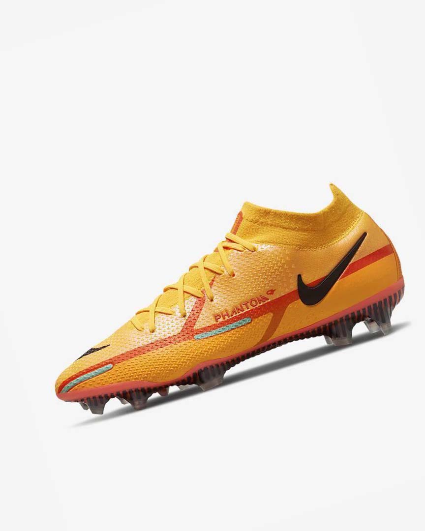 Orange / Orange / Light Red / Black Nike Phantom GT2 Dynamic Fit Elite FG Men\'s Soccer Cleats | CA_3069